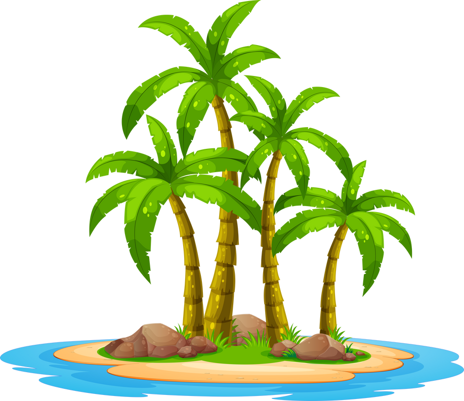 Tropical Island Illustration